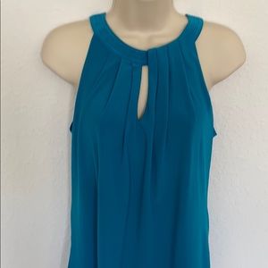 White House Black market teal top XS